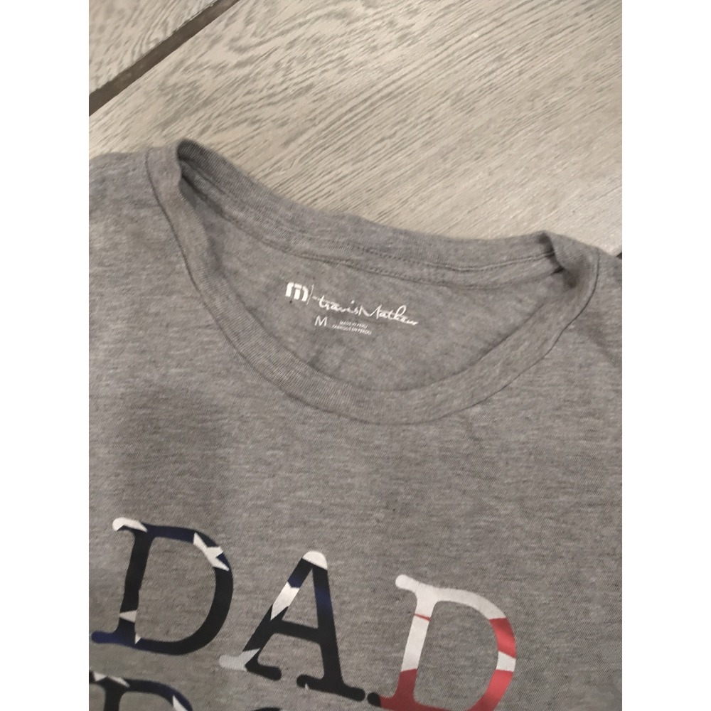 Travis Mathew Mens Gray Dad Bod Graphic T Shirt Size Medium - Picture 3 of 4